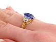 Antique Victorian Sapphire Ring being worn