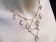 Moonstone Necklace Being Worn