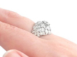 textured diamond ring wearing