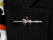 horse and rider brooch wearing