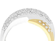 criss cross pave set diamond ring