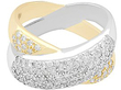 criss cross pave set diamond ring