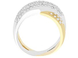 criss cross pave set diamond ring
