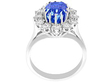 Blue Sapphire and Diamond Cluster