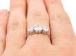 Vintage Three Stone Diamond Ring being worn