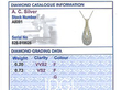 Gold Diamond Teardrop Pendant Grading Card