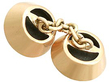 Star Diopside Cufflinks Reverse