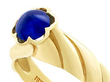 sapphire and yellow gold ring