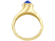 sapphire and yellow gold ring