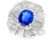 antique sapphire cluster ring