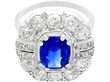 antique sapphire cluster ring