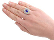 wearing sapphire cluster