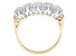 Platinum Set Five Stone Ring in 15k Yellow Gold
