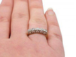 Platinum Set Five Stone Ring on finger