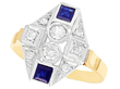 Art Deco Sapphire and Diamond Ring