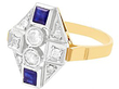 sapphire art deco ring