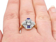 Art Deco Ring Being Worn