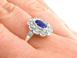 Yellow Gold Sapphire Ring Wearing Hand