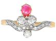 Ruby and Diamond Ring Antique
