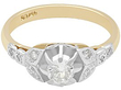 hallmarked 18k yellow gold diamond ring