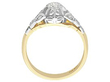 hallmarked 18k yellow gold diamond ring