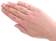 hallmarked 18k yellow gold diamond ring wearing