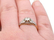 hallmarked 18k yellow gold diamond ring wearing