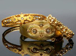 gold bangles stacked