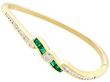 gold Emerald and Diamond Bangle