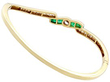 Emerald and Diamond Bangle back