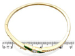 Emerald and Diamond Bangle open