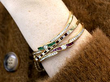 stacked bangles on arm