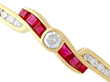 Diamond Bangle with Rubies