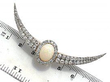 opal diamond brooch size