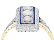 1920s Art Deco Diamond and Sapphire Ring UK