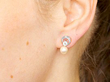 Cultured Pearl Earrings 14ct Gold Wearing