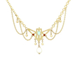 Antique Art Nouveau Necklace with Gemstones