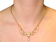 Antique Art Nouveau Necklace with Gemstones Wearing
