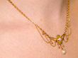 Antique Art Nouveau Necklace with Gemstones Wearing