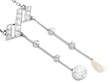 Pearl and Diamond Drop Necklace