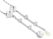 Pearl and Diamond Drop Necklace