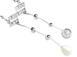 Pearl and Diamond Drop Necklace
