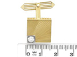 size of Square Gold Cufflinks
