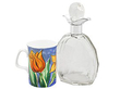 glass and silver wine decanter