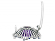 White Gold and Amethyst Brooch