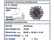 Vintage Amethyst Brooch Grading Card 