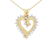 Gold and Diamond Heart Pendant 