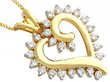 Gold and Diamond Heart Pendant 
