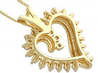 Gold and Diamond Heart Pendant 