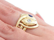 antique gold snake ring wearing 